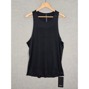 NWT Lululemon Men's Fast and Free Singlet Breathe Mesh Black Medium
